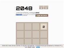 Tablet Screenshot of 2048juego.com